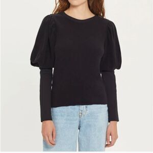 Goldie long puff-sleeve terry top XS